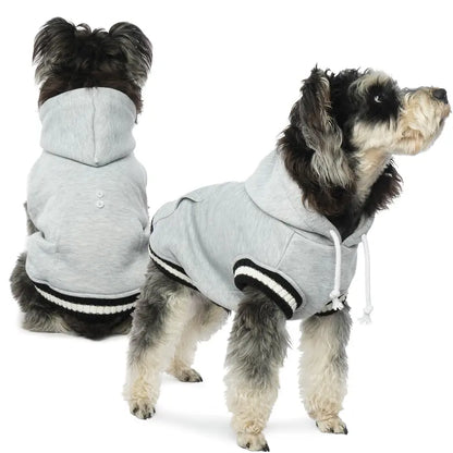 FUAMEY Dog Hoodie for Wooden Dogs Winter Fast Sweaters Pet Soft Warm Sweatshirt Dog Clothes with Pocket Soft Motivated Christmas Outfit with Leash Hole for Small Medium Large