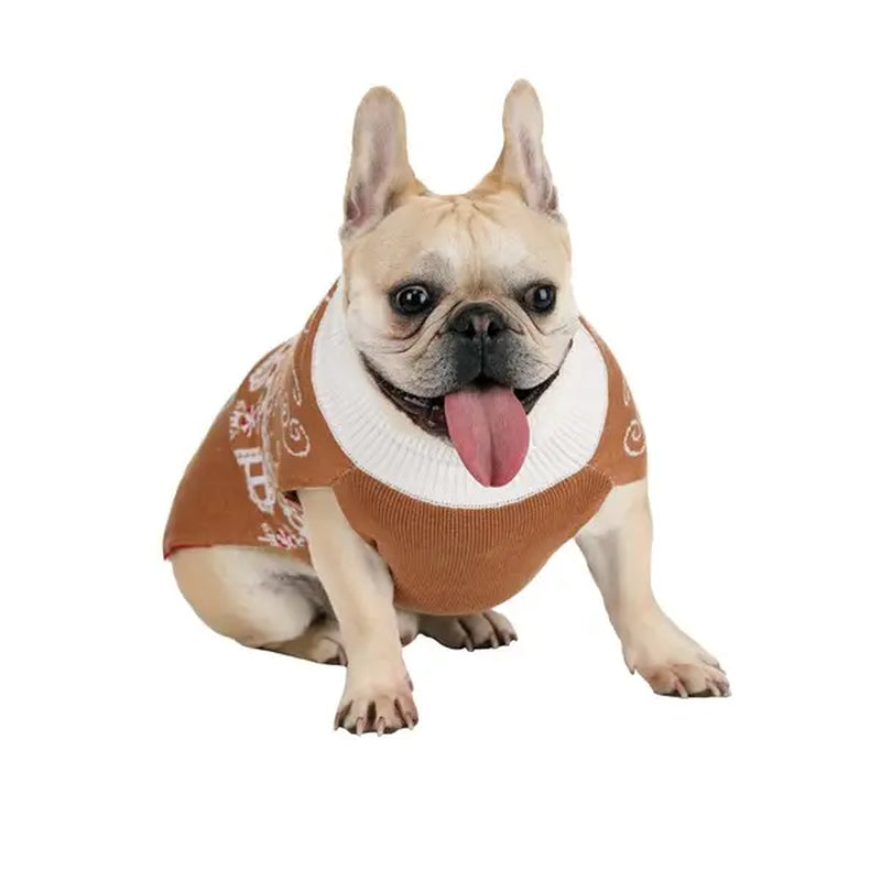 Halloweencostumes Gingerbread Pet Sweater, Warm Dog & Cat Holiday Costumes