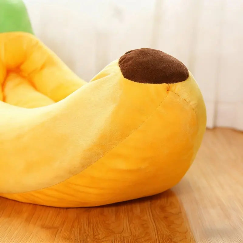 Multi-Size Banana Dog Bed, Puppy Bed, Soft Plush Pet House, PP Cotton Filled, Comfortable and Safe, Ideal Gift for Pets, Christmas, Birthday, Festival