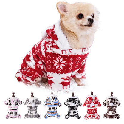 Super Soft Coral Fleece Pet Clothes for Puppies, Christmas Warm Home Clothes for Cats and Dogs in Winter