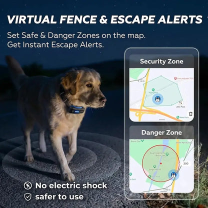 Dogs Never Get Lost.Global GPS Smart & Electric Fence for Dog,Dbdd, IP67 Waterproof AI Collar, Outdoor GPS Fence System. Mood Recognition, Health Monitoring, Built-In Bell Locator and Anti-Lost Function，Tracker Training Collar for Pet，#Dealsforyoudays