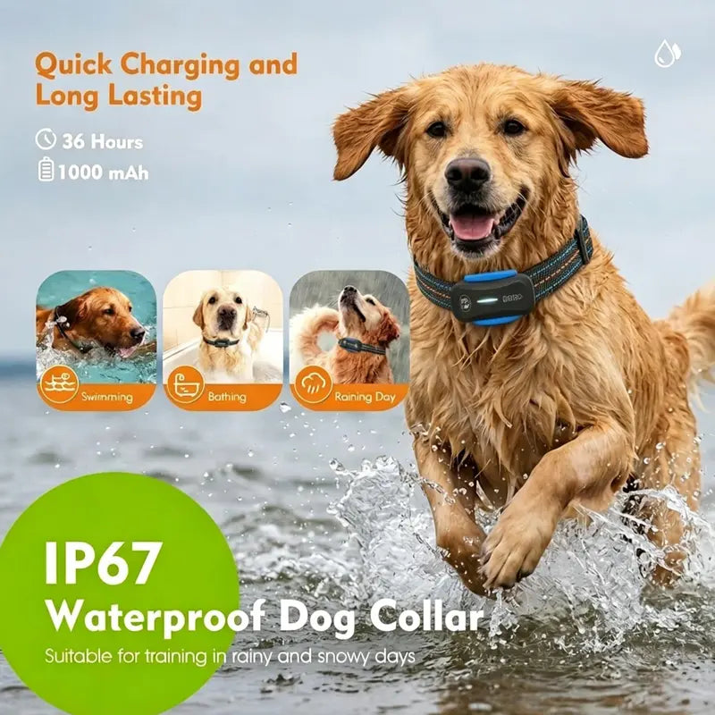 Dogs Never Get Lost.Global GPS Smart & Electric Fence for Dog,Dbdd, IP67 Waterproof AI Collar, Outdoor GPS Fence System. Mood Recognition, Health Monitoring, Built-In Bell Locator and Anti-Lost Function，Tracker Training Collar for Pet，#Dealsforyoudays