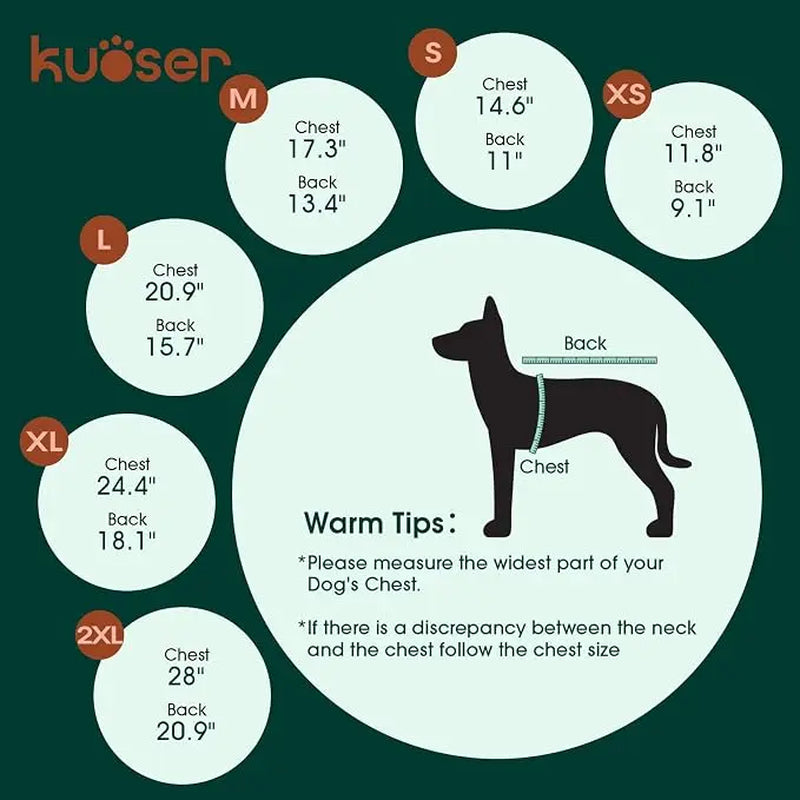 Kuoser Acrylic Nylon Pullover Dog Sweater - Multi-Size Pullover Coat for Large Dogs, Warm Cable Knit with Ribbed Cuffs, Secure Fit Christmas Winter Pet Apparel for Labrador Beagle (Green, Red)