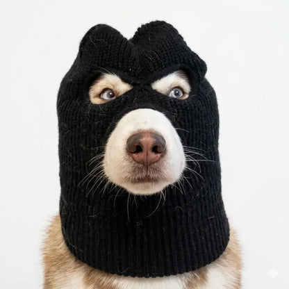 1Pc/Dog Halloween Christmas Costume Dog Ear Muffs Noise Protection Dog Ear Warm Hat Dog Robber and Thief Mask Fun Pet Role-Play Suitable for Medium Large Dogs (Black Mask) All Seasons Universal Funny Prop with Elastic Material